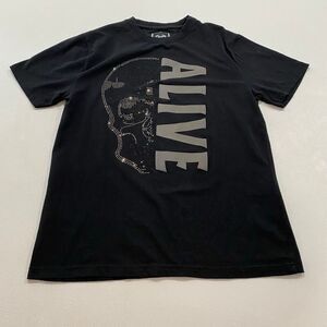 CR24 Chrome Edge Alive Skull Graphic T-Shirt Women’s Small Black Rhinestone Tee